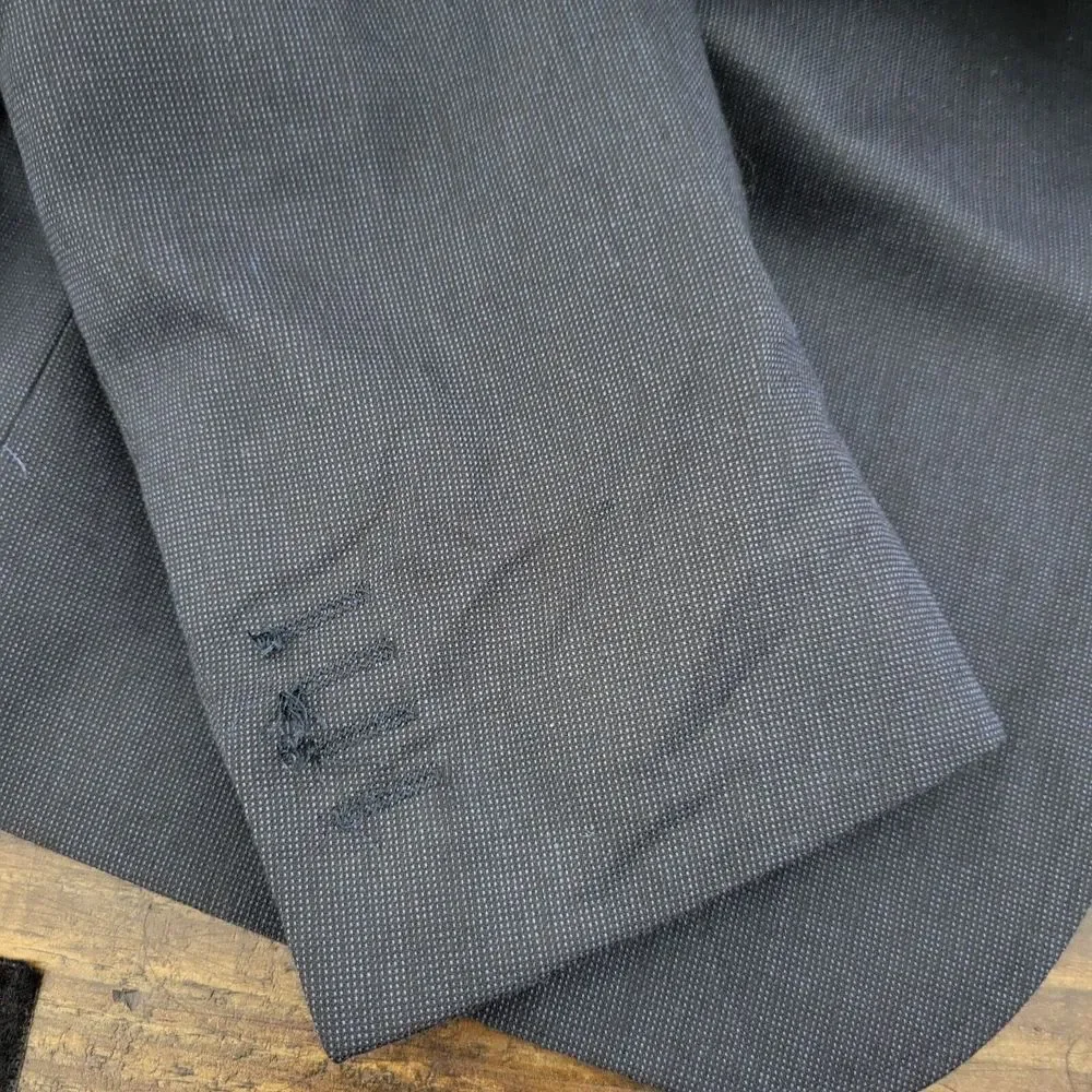 Banana Republic Men's‎ Sport Coat Blazer Two Button Deep Navy Poly Viscose 42L